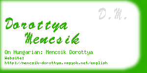 dorottya mencsik business card